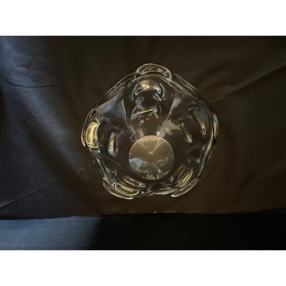 Hand Blown Heavy Crystal Bowl MCM 1950’s Belgium Style of Val Saint Lambert - Picture 7 of 7